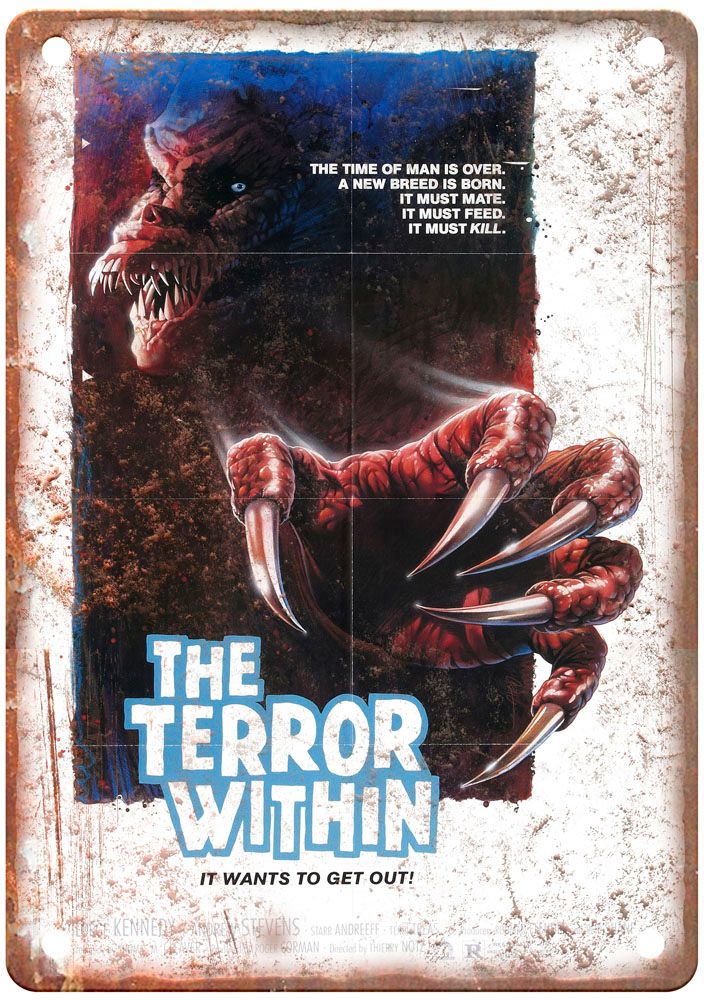 Terror Within 1989 Vintage Movie Poster Old Retro Look Metal Sign