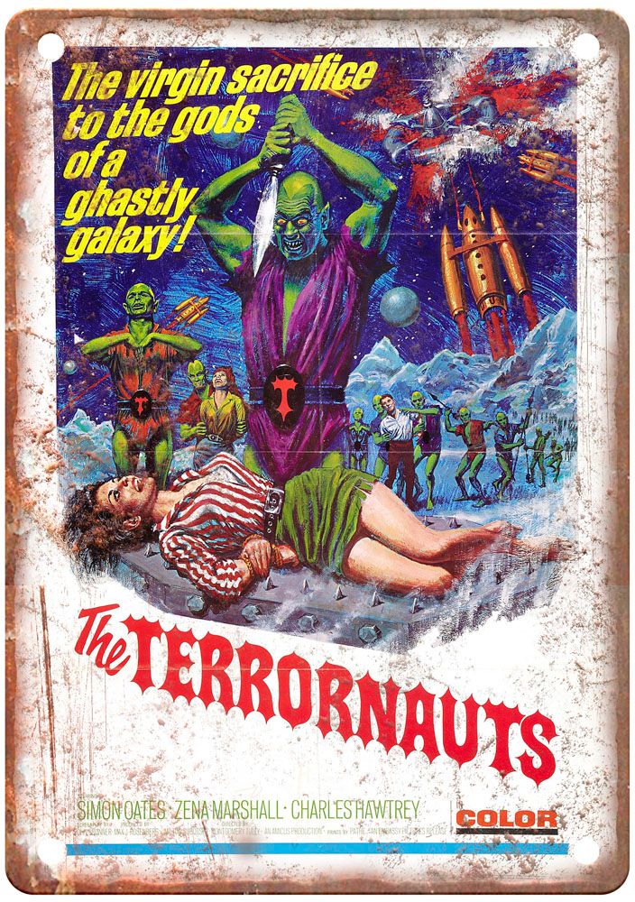 Terrornauts Vintage Movie Poster Old Retro Look Metal Sign