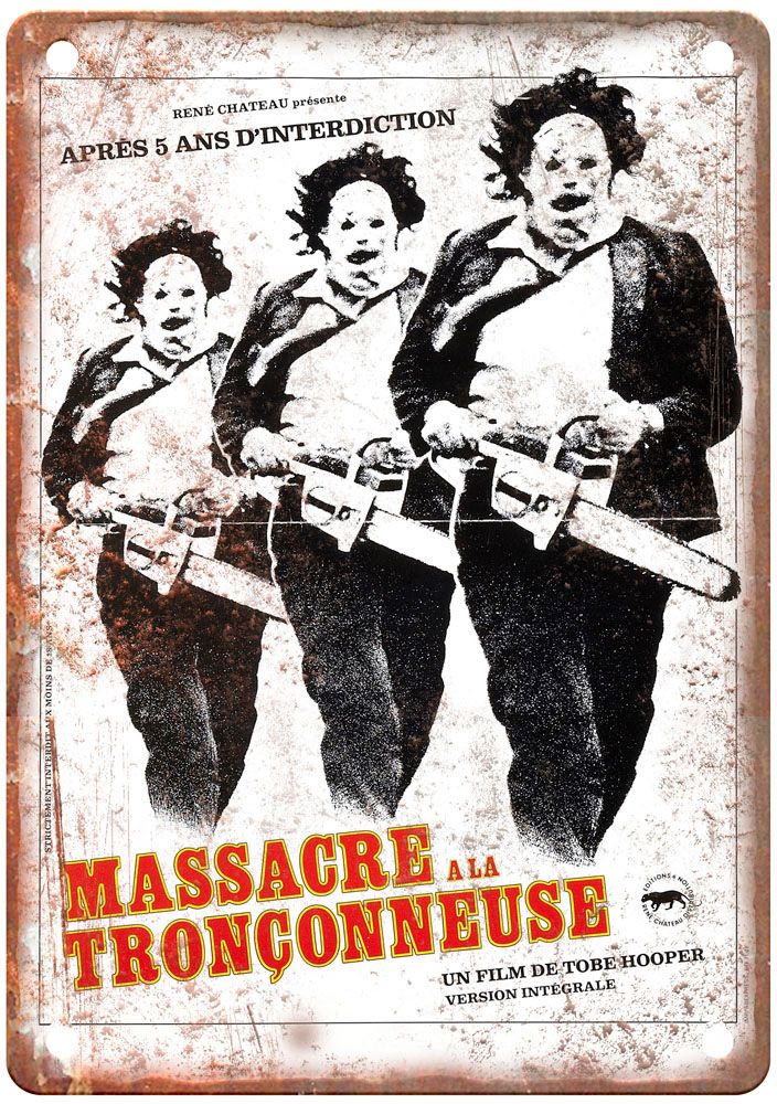 Texas Chainsaw Massacre 1 Vintage Movie Poster Old Retro Look Metal Sign