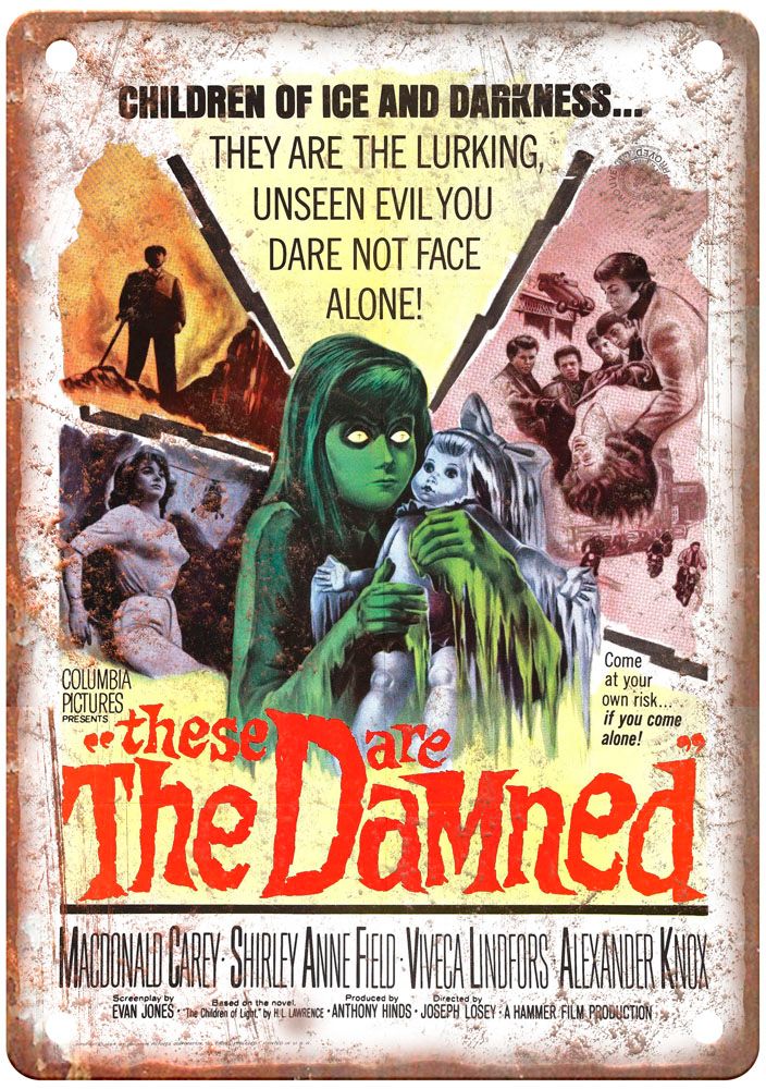 These Are The Damned Vintage Movie Poster Old Retro Look Metal Sign