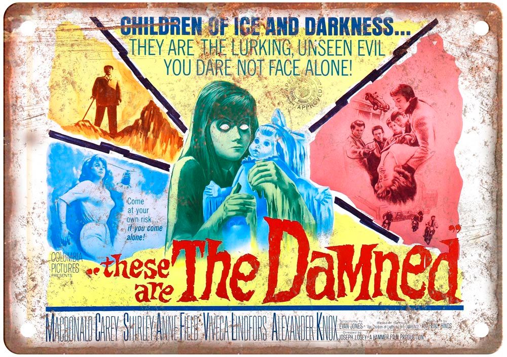 These Are The Damned Vintage Movie Poster Old Retro Look Metal Sign