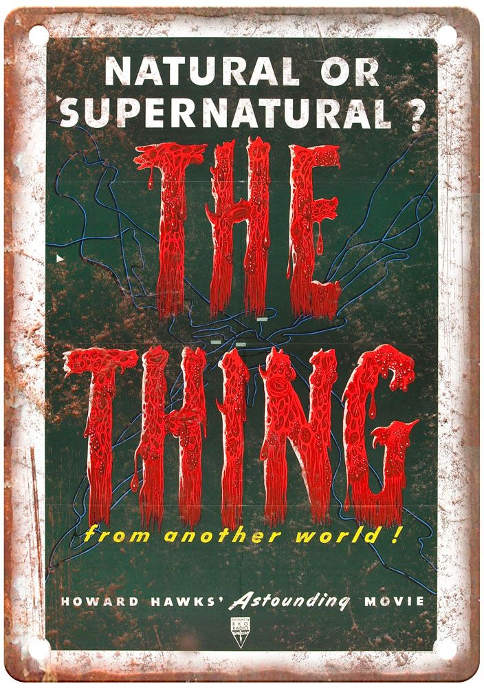 Thing From Another World Vintage Movie Poster Old Retro Look Metal Sign