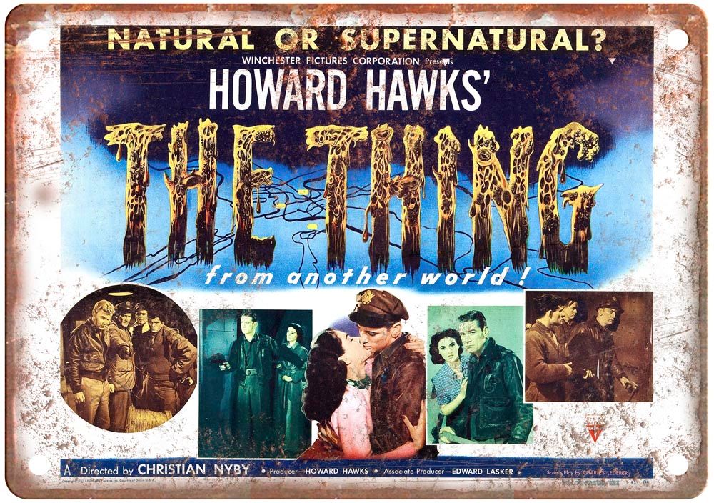 Thing From Another World Vintage Movie Poster Old Retro Look Metal Sign