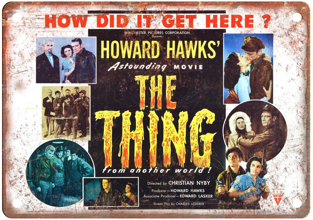 Thing From Another World Vintage Movie Poster Old Retro Look Metal Sign