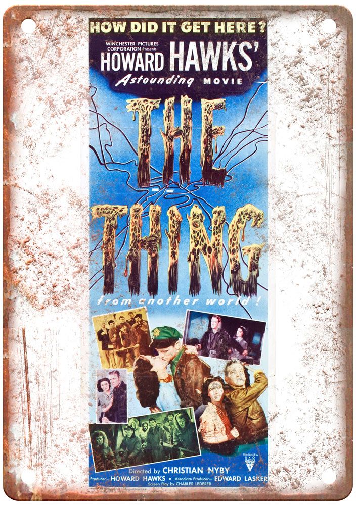 Thing From Another World Vintage Movie Poster Old Retro Look Metal Sign