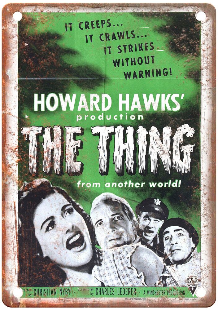 Thing From Another World Vintage Movie Poster Old Retro Look Metal Sign