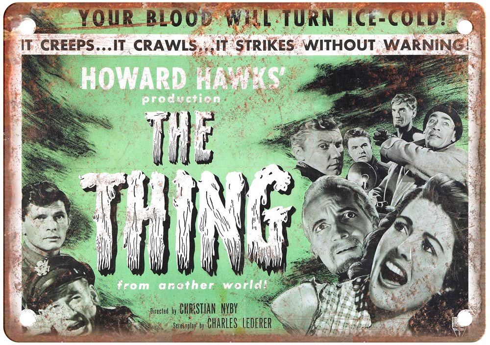 Thing From Another World Vintage Movie Poster Old Retro Look Metal Sign