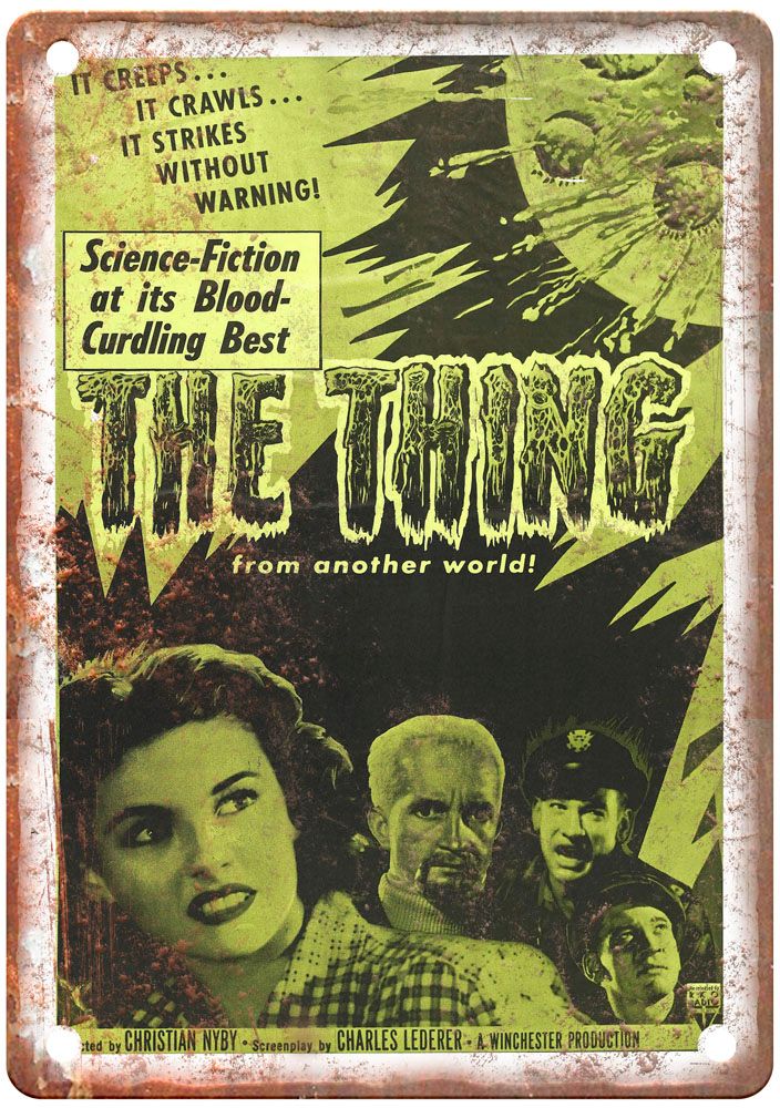 Thing From Another World Vintage Movie Poster Old Retro Look Metal Sign