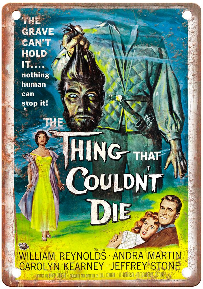 Thing That Couldnt Die Vintage Movie Poster Old Retro Look Metal Sign