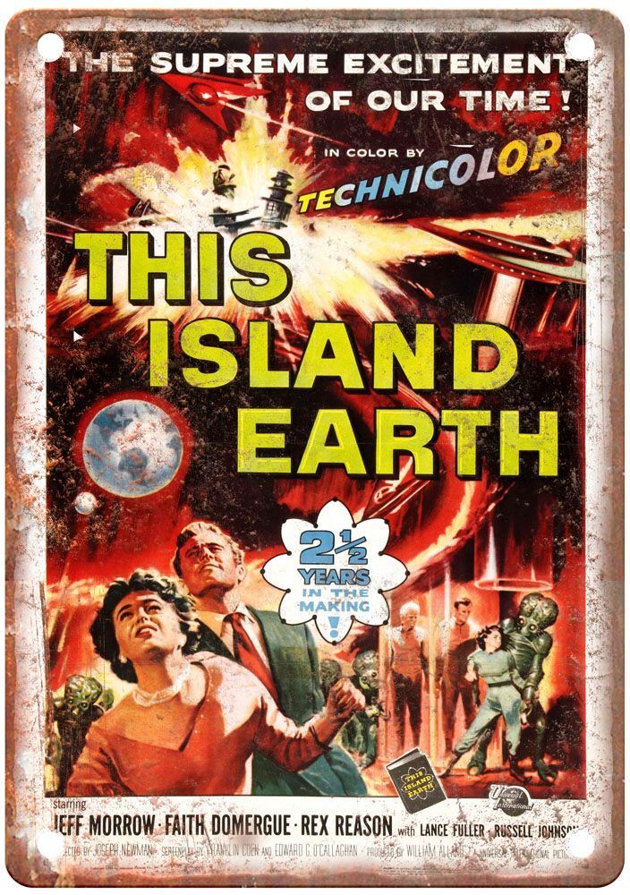 This Island Earth Vintage Movie Poster Old Retro Look Metal Sign