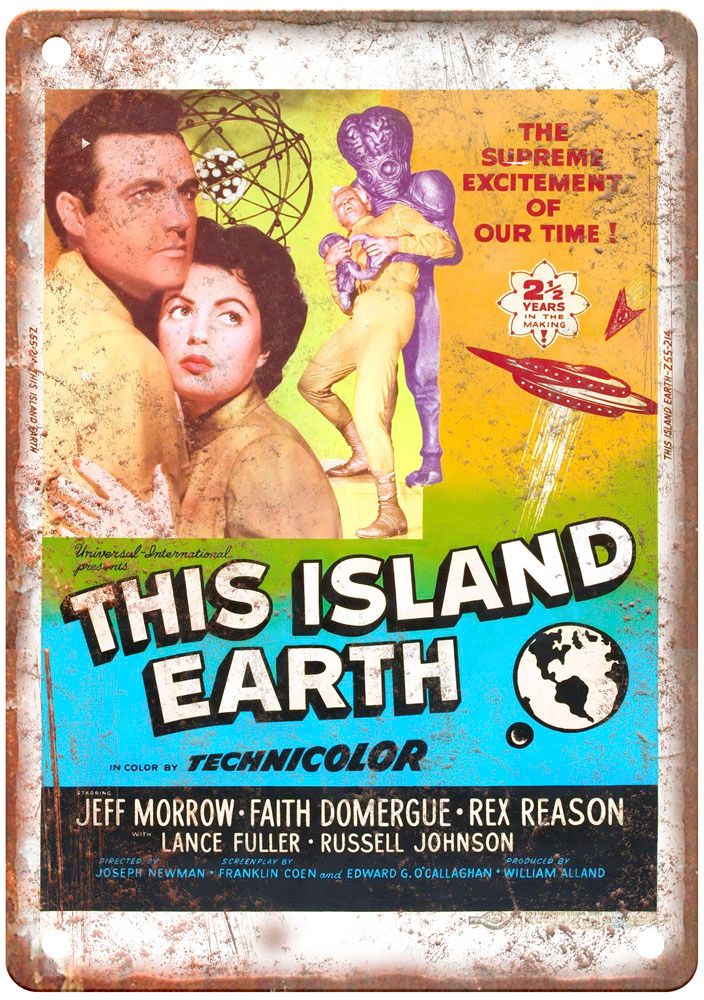 This Island Earth Vintage Movie Poster Old Retro Look Metal Sign