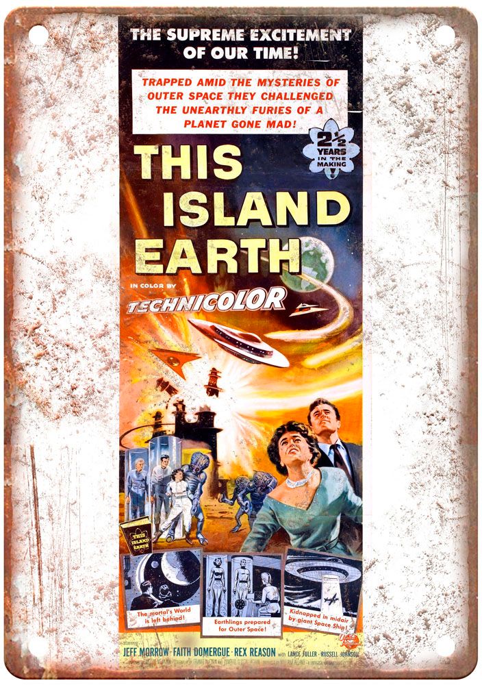 This Island Earth Vintage Movie Poster Old Retro Look Metal Sign