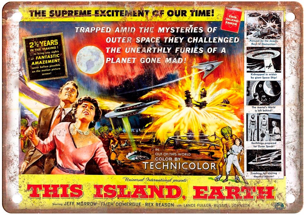 This Island Earth Vintage Movie Poster Old Retro Look Metal Sign