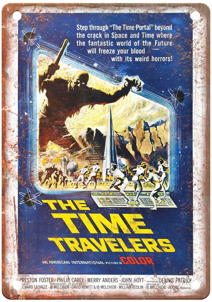 Time Travellers Vintage Movie Poster Old Retro Look Metal Sign