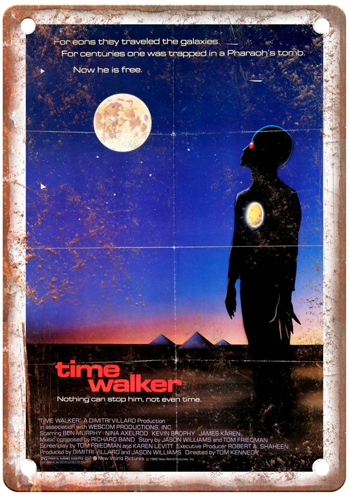 Time Walker Vintage Movie Poster Old Retro Look Metal Sign