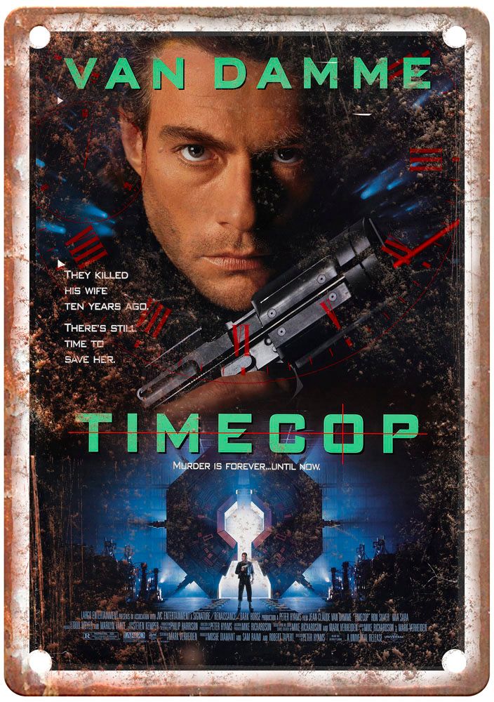 Timecop Vintage Movie Poster Old Retro Look Metal Sign