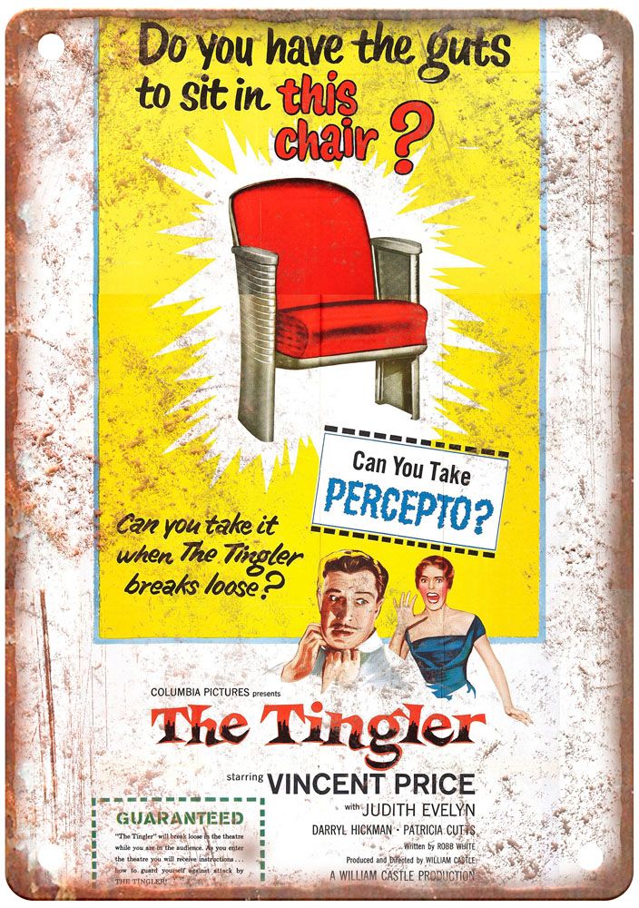 Tingler Vintage Movie Poster Old Retro Look Metal Sign