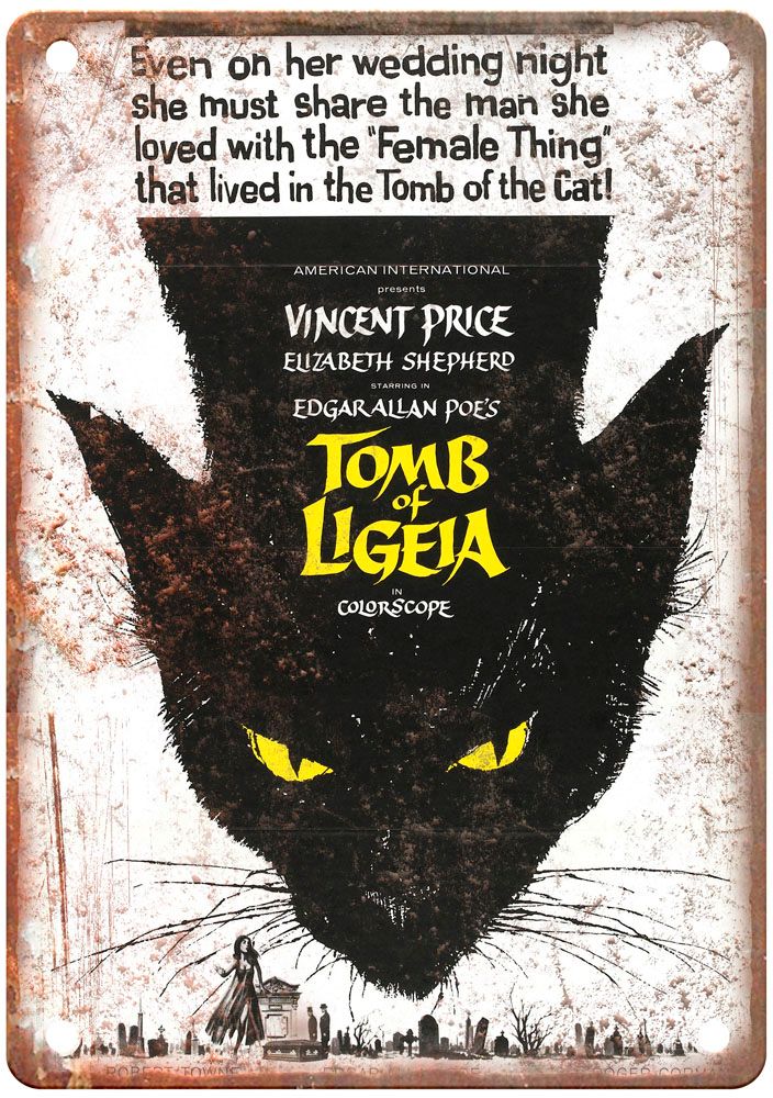 Tomb Of Ligeia Vintage Movie Poster Old Retro Look Metal Sign