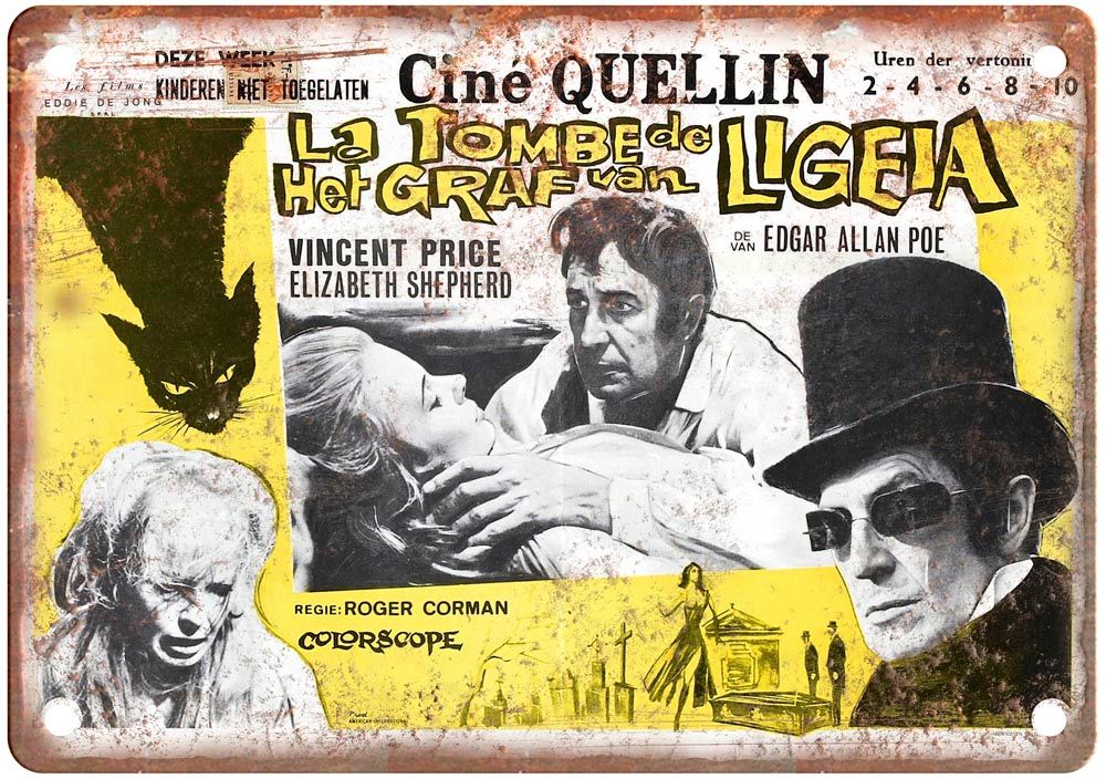 Tomb Of Ligeia Vintage Movie Poster Old Retro Look Metal Sign