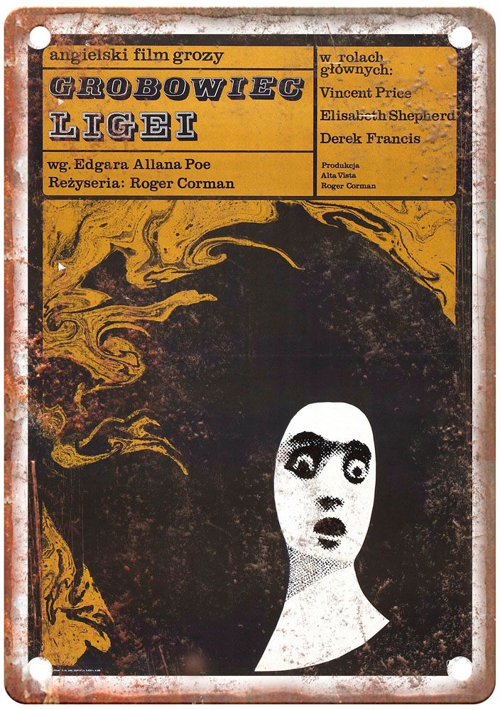 Tomb Of Ligeia Vintage Movie Poster Old Retro Look Metal Sign