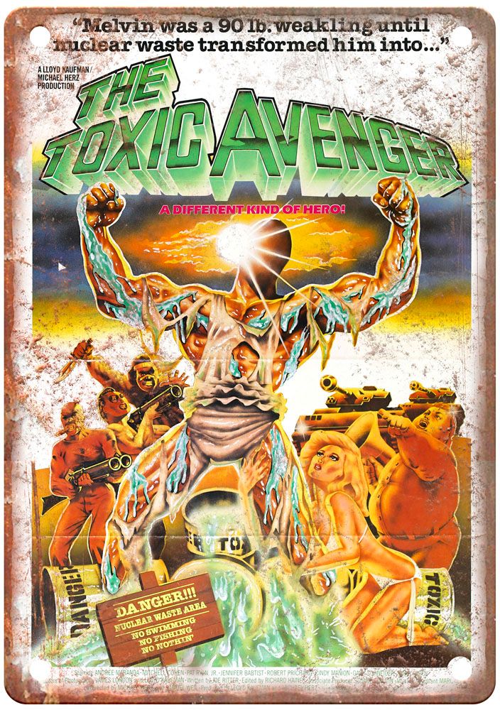 Toxic Avenger 1 Vintage Movie Poster Old Retro Look Metal Sign