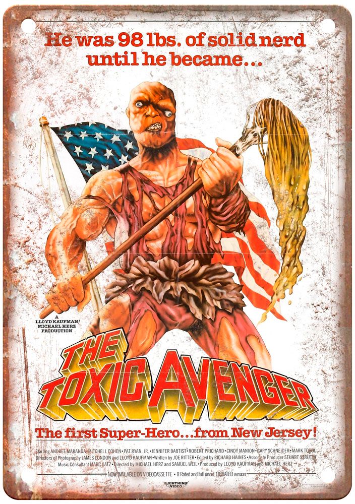 Toxic Avenger 1 Vintage Movie Poster Old Retro Look Metal Sign