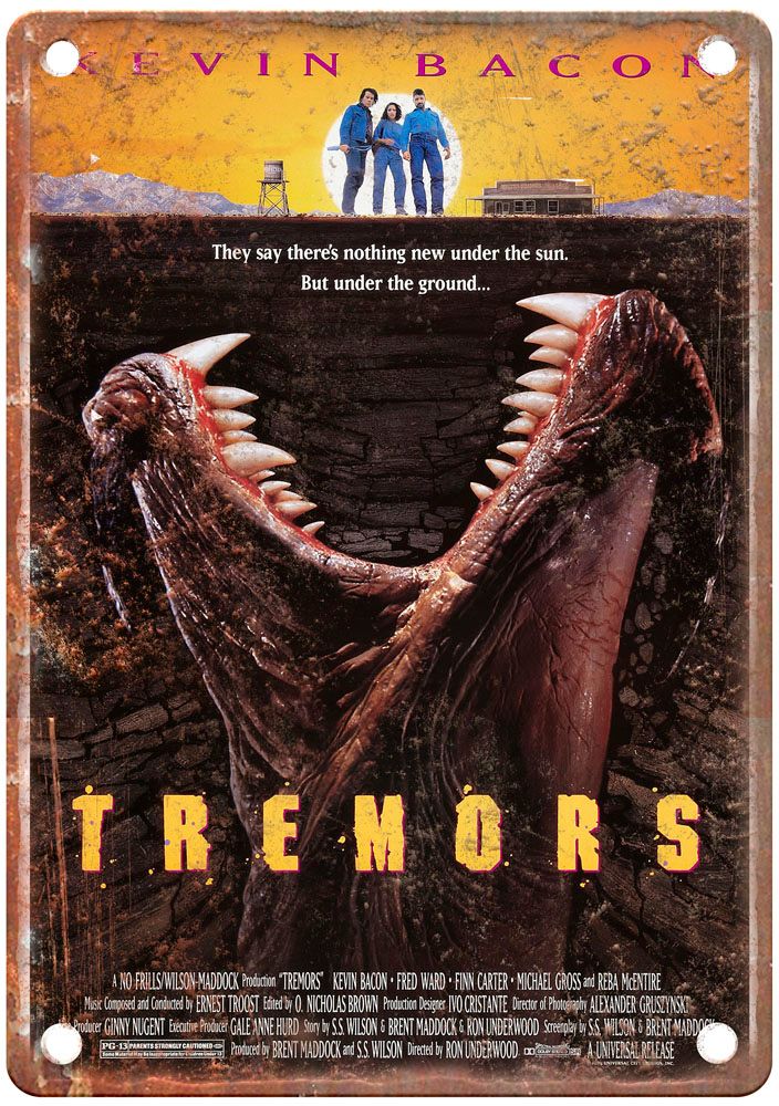 Tremors Vintage Movie Poster Old Retro Look Metal Sign