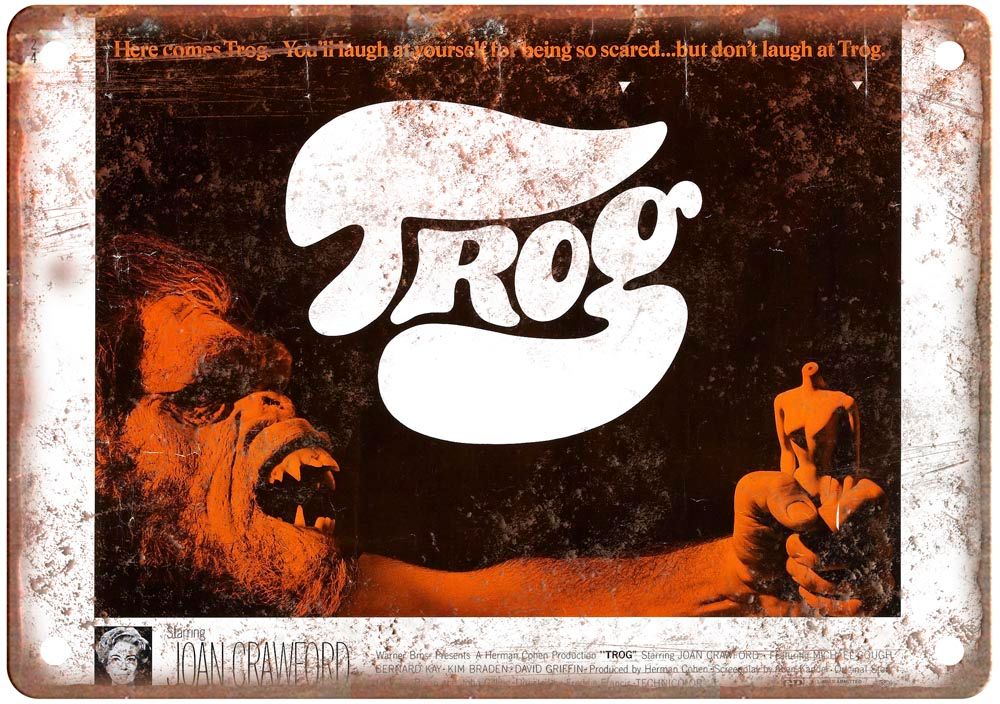 Trog Vintage Movie Poster Old Retro Look Metal Sign