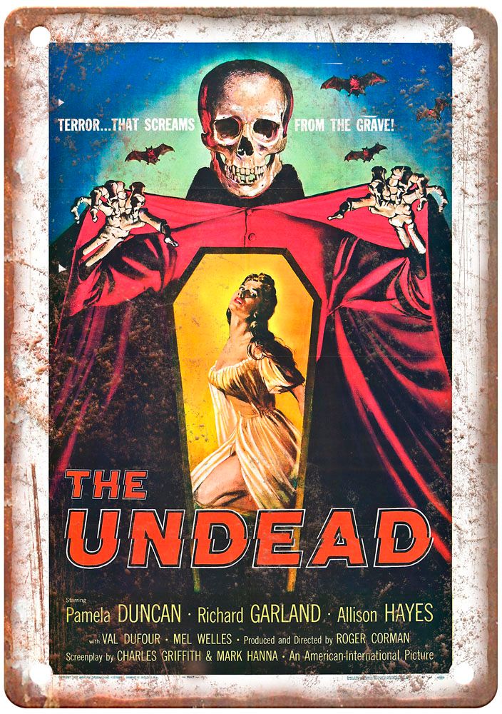 Undead 1957 Vintage Movie Poster Old Retro Look Metal Sign