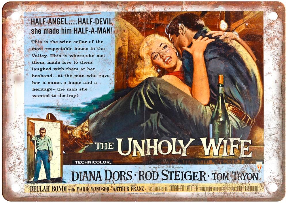 Unholy Wife Vintage Movie Poster Old Retro Look Metal Sign