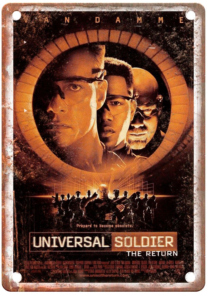 Universal Soldier 4 The Return Vintage Movie Poster Old Retro Look Metal Sign