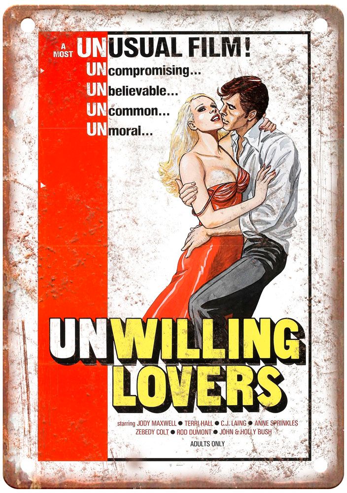 Unwilling Lovers Vintage Movie Poster Old Retro Look Metal Sign