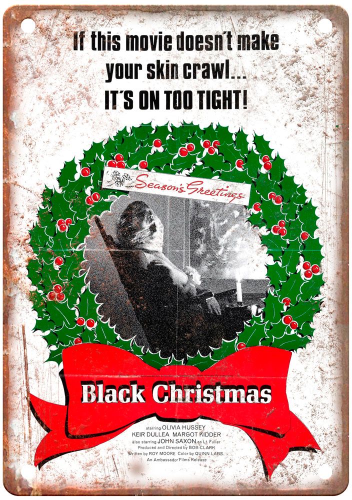 Black Christmas Vintage Movie Poster Old Retro Look Metal Sign