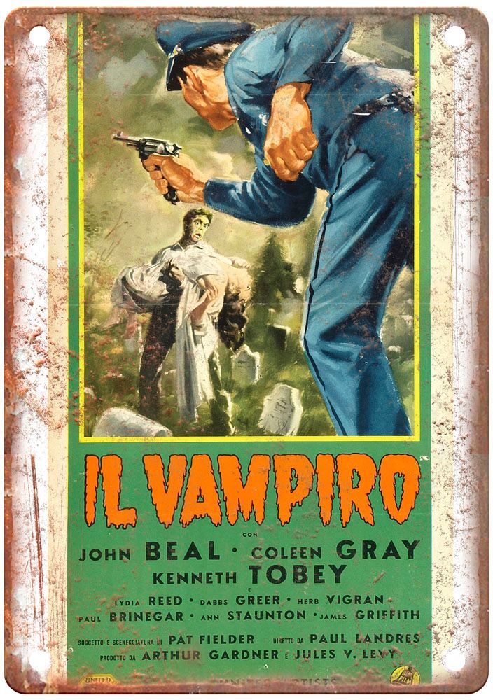 Vampire 1957 Vintage Movie Poster Old Retro Look Metal Sign