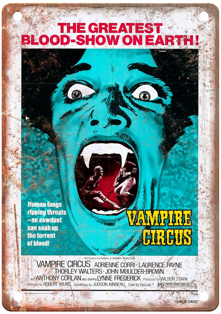 Vampire Circus Vintage Movie Poster Old Retro Look Metal Sign