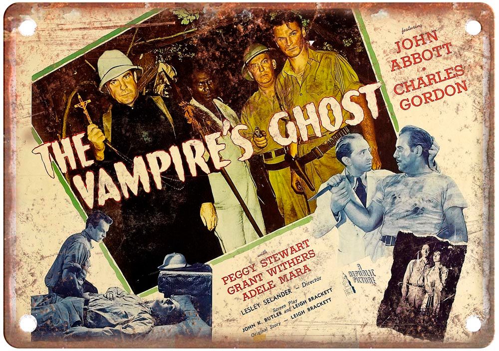 Vampires Ghost 1945 Vintage Movie Poster Old Retro Look Metal Sign