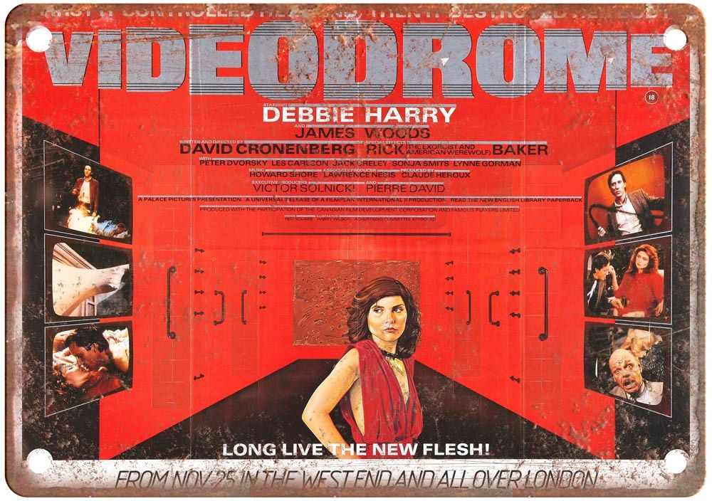 Videodrome Vintage Movie Poster Old Retro Look Metal Sign