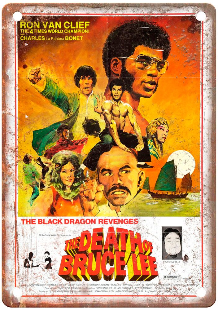 Black Dragons Revenge Vintage Movie Poster Old Retro Look Metal Sign