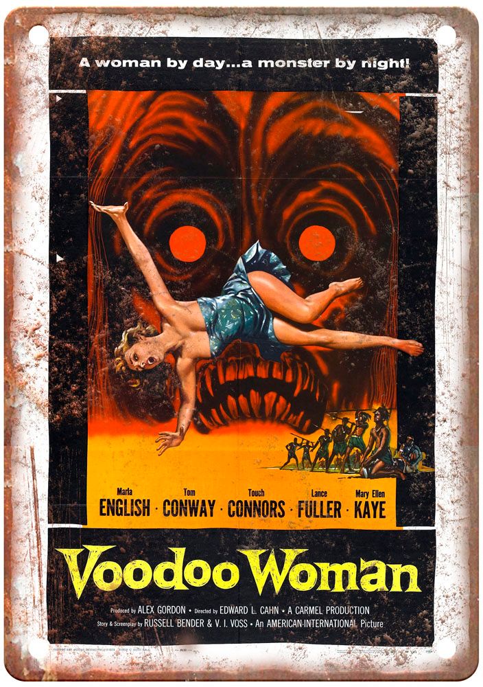 Voodoo Woman Vintage Movie Poster Old Retro Look Metal Sign