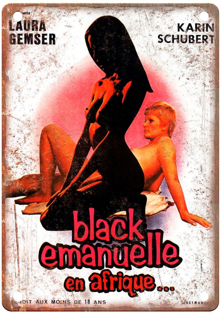 Black Emanuelle Vintage Movie Poster Old Retro Look Metal Sign