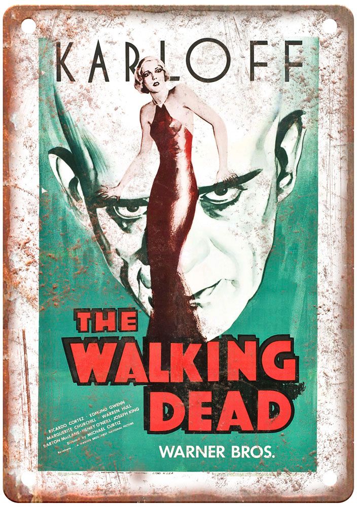 Walking Dead Vintage Movie Poster Old Retro Look Metal Sign