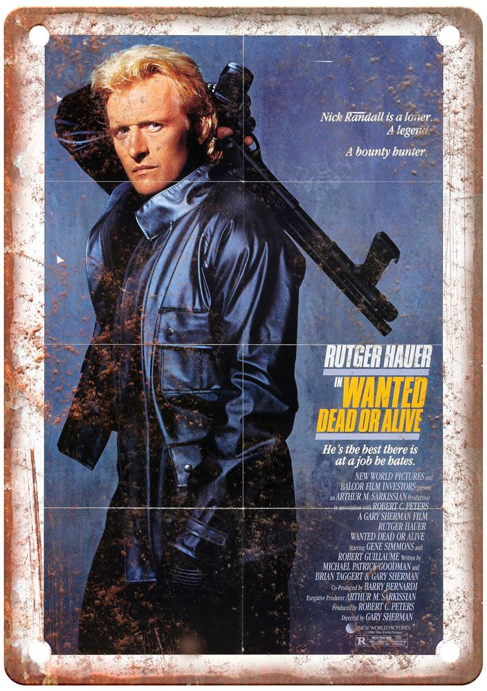 Wanted Dead Or Alive Vintage Movie Poster Old Retro Look Metal Sign