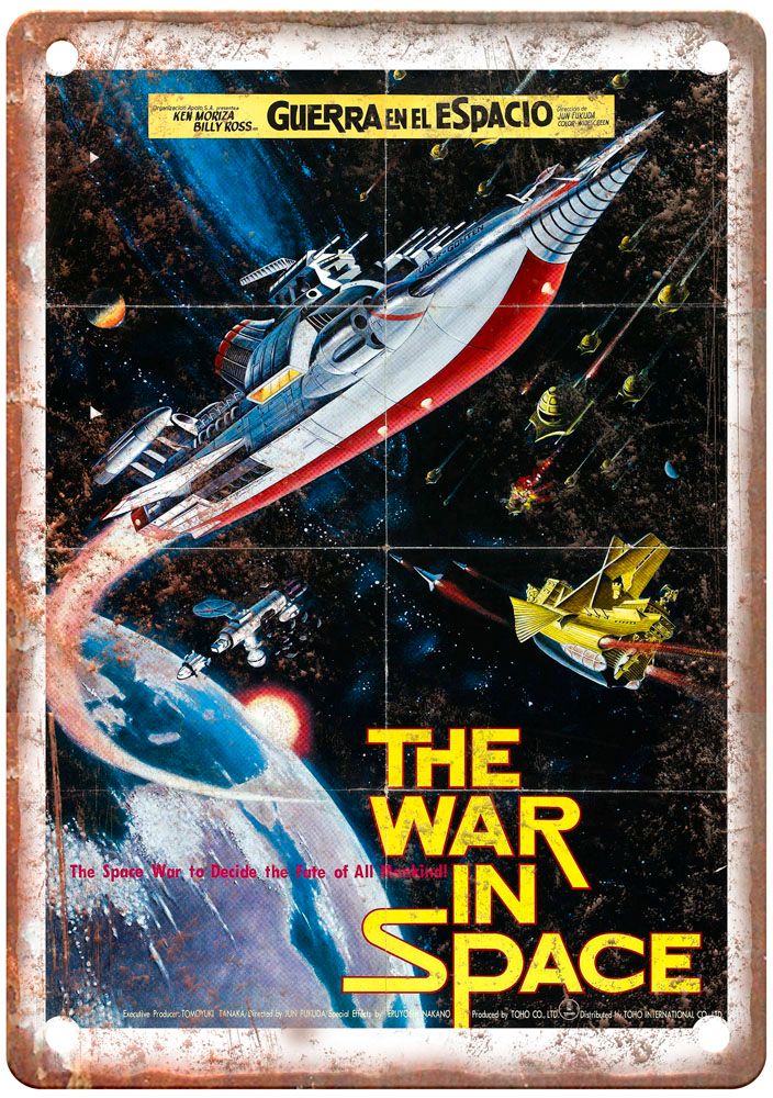 War In Space Vintage Movie Poster Old Retro Look Metal Sign