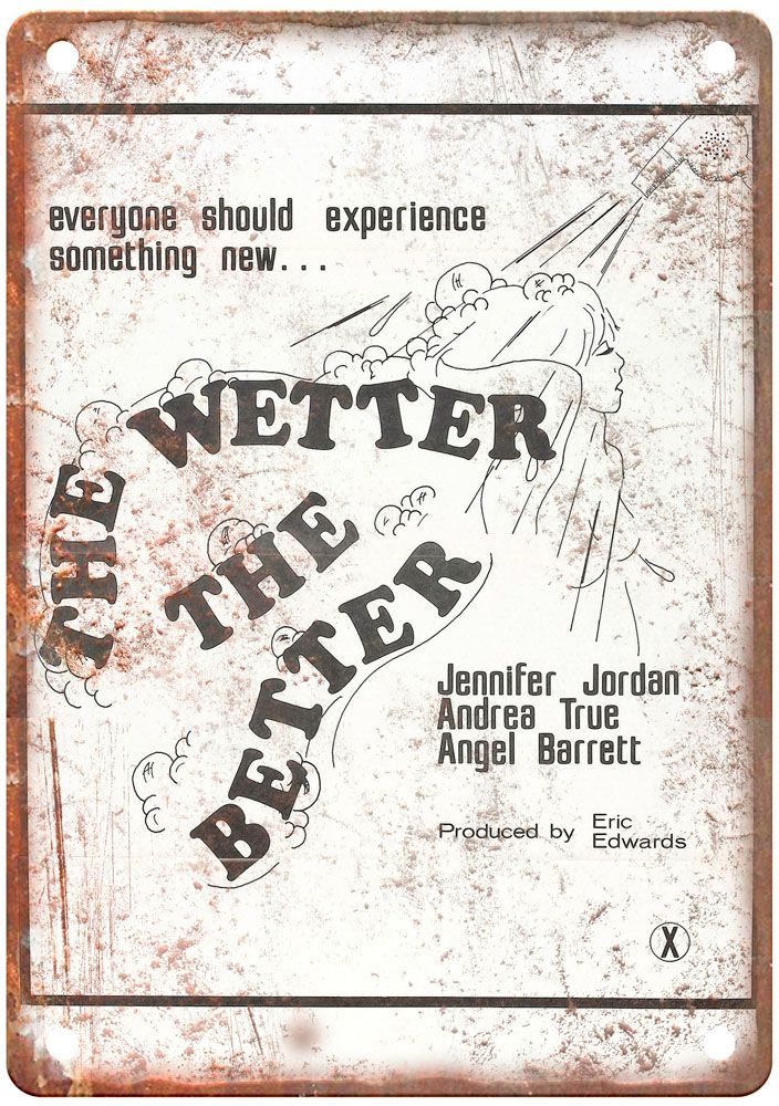 Wetter The Better Vintage Movie Poster Old Retro Look Metal Sign