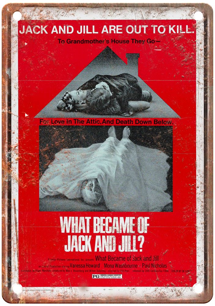 What Became Of Jack And Jill Vintage Movie Poster Old Retro Look Metal Sign