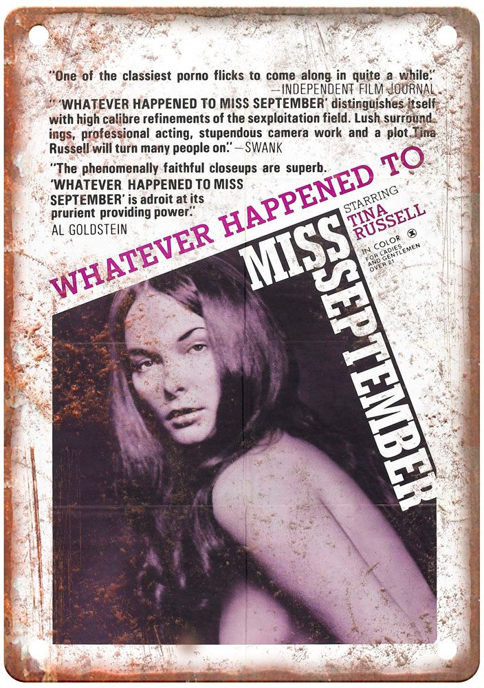 Whatever Happened To Miss September Vintage Movie Poster Old Retro Look Metal Sign