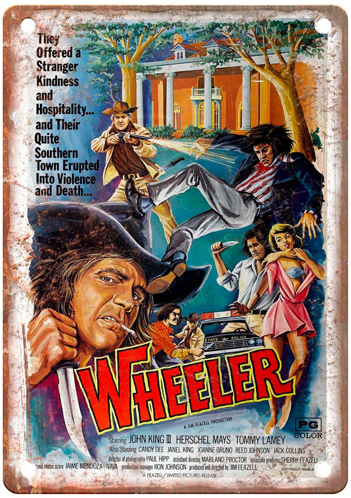 Wheeler Vintage Movie Poster Old Retro Look Metal Sign