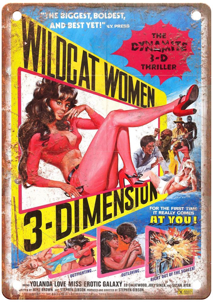 4d Man Vintage Movie Poster Old Retro Look Metal Sign