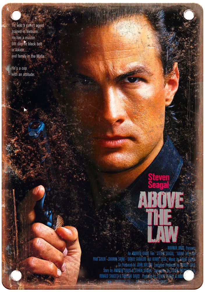 Above The Law Vintage Movie Poster Old Retro Look Metal Sign