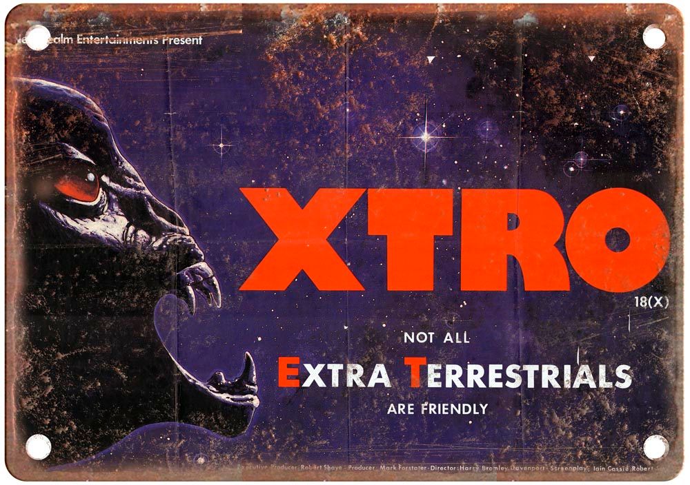 Xtro Vintage Movie Poster Old Retro Look Metal Sign